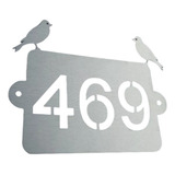 Cartel Domicilio Dirección Casa Calle Con Tu Número Pájaro