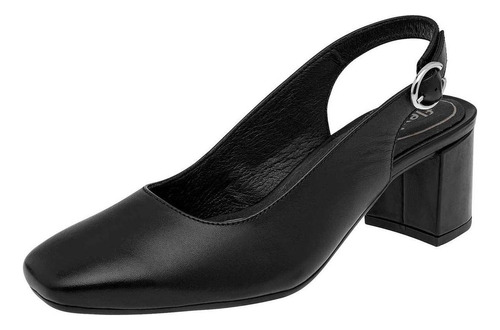 Zapatilla Dama Piel Flexi 119704 Negro Destalonada Confort