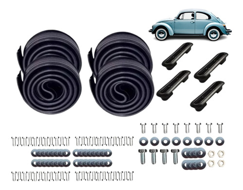 Vivo Salpicaderas Vw Sedán Vocho  4 Piezas Negro Kit Lateral