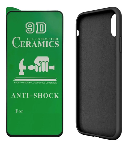 Funda Forro Estuche Silicone Case + Vidrio Cerámica