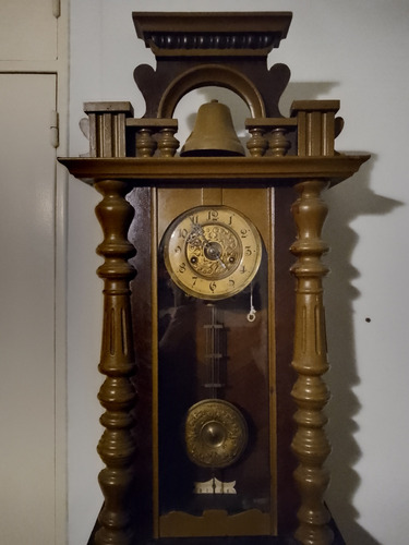 Reloj De Pared Antiguo Alemán 