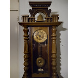 Reloj De Pared Antiguo Alemán 
