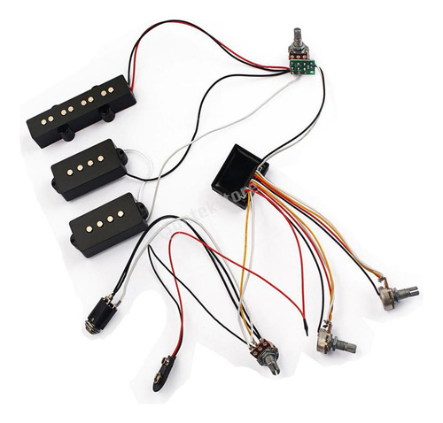 3 Banda Amp Eq Pré-amplificador Circuito Baixo Guitarra Uiyt