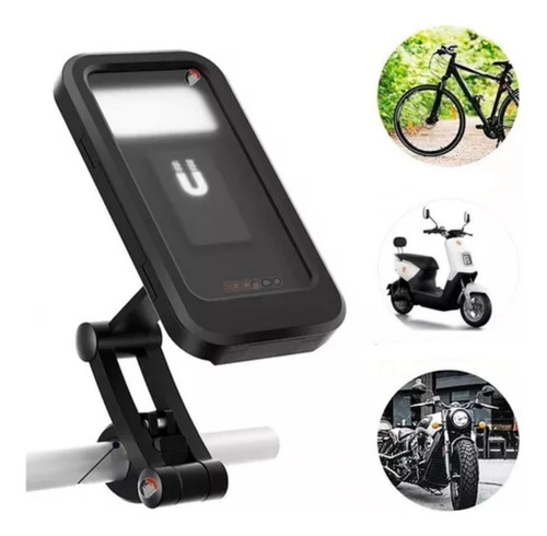 Soporte De Celular Impermeable Para Moto Bicicleta Giratorio