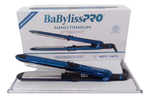 Plancha De Pelo Babyliss Nano Pro Optima 3000 Bivolt Blue