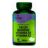 3 Cálcio Magnésio Vitamina D3 E Vit K2 90 Cápsulas Clinoage Sabor Sem Sabor