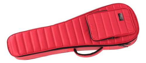 Estuche Para Guitarra Ukelele Concierto Acolchado Rojo