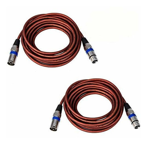 Cable Micrófono Xlr 10 Ft Yuyaokk 2pcs Pair Premium