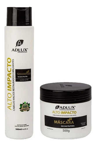 Kit Reconstrutor Alto Impacto Shampoo+ Mascara Adlux 12x S/j