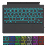 Fdqi Teclado Surface Pro 7 Retroiluminado De 7 Colores, T