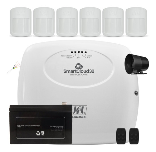 Kit Alarme Smartcloud 32 Jfl 6 Sensores Sem Fio Irpet 530