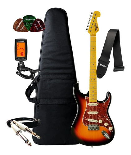 Guitarra Tagima Stratocaster Woodstock Tg530 + Acessórios
