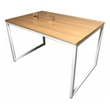 Mesa Hierro Madera Industrial Moderno Comedor 120x75