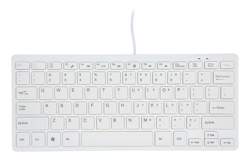 Teclado Pequeño Con Cable Pequeño Blanco