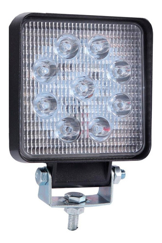 Faro Luz Led 9 Auxiliar Cuadrado 27w Camión Tractor Agricola