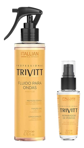 Trivitt Fluído Para Ondas 200ml + Reparador De Pontas 30ml