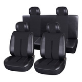 Funda Cubre Asiento Auto Universal Completa Cuerina Negra