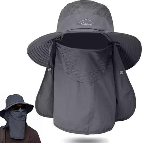 Gorro De Pescador Con Protección Uv Para Rostro Y Nuca