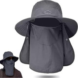 Gorro De Pescador Con Protección Uv Para Rostro Y Nuca