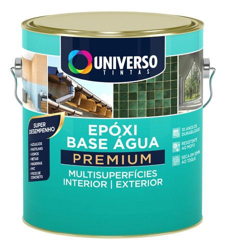 Tinta Epóxi Base Agua Branco Banheiro Azulejo Cozinha 3,6l