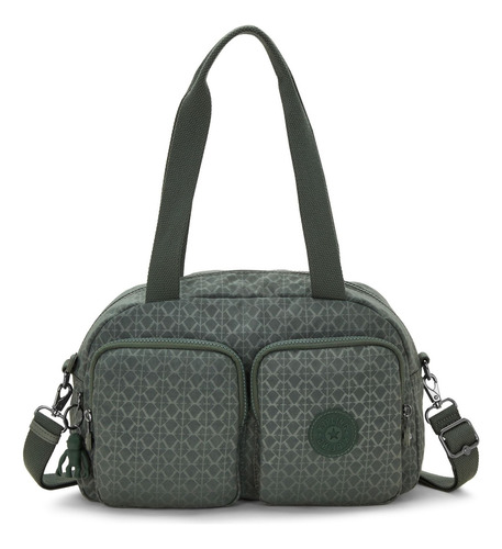 Bolsa Shoulder Bag Kipling Cool Defea De Nailon  Sign Green Asas Color Bicolor
