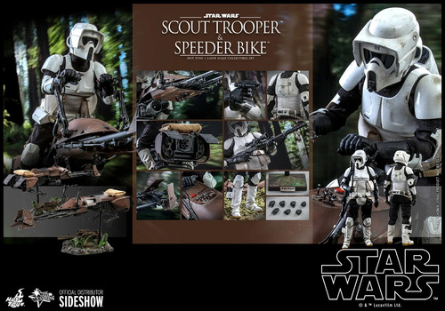 Hot Toys Scout Trooper And Speeder Bike Disponible