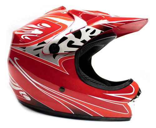 Casco Cross Para Moto Quick Release Talla Xl Rojo Kinlley