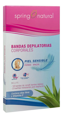 Bandas Depilatorias Corporales 12 Un  Piel Sensible Premium