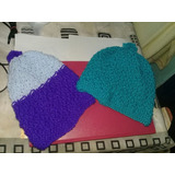 Gorro Lana Colores Tejido  Crochet X 2 Unidades 