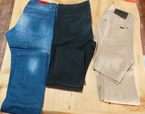 Pantalones De Jeans Y Gabardina 