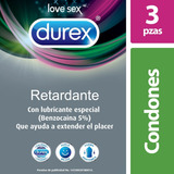 Condones De Látex Durex Retardante 3 Condones