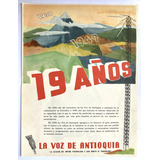 Emisora La Voz De Antioquia Aviso Publicitario De 1949