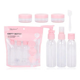 1 Set De Botellas Rellenables Viaje Portatil Crema