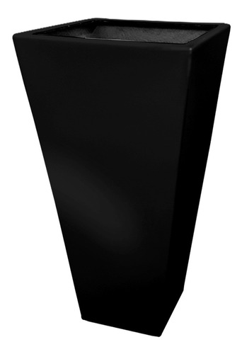 Maceta Fibra De Vidrio Obelisco Grande Color Negro Plus°