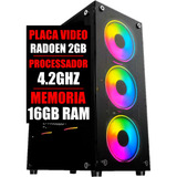 Pc Gamer Placa Video 2gb / Cpu 4.2ghz / Ssd 480gb / 16gb Ram