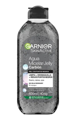 Agua Micelar Garnier Jelly Carbón Puntos Negros 400 Ml
