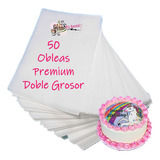 Oblea Doble Grosor 50 Pzas Comestible Gruesas Hojas De Arroz