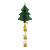 Colgante Árbol 1 Mts Navidad Guirnalda Panal Borlas  X 1 -cc