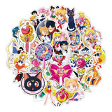 50 Lindas Pegatinas Sailor Moon,equipaje,cuaderno,pegatinas
