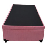 Cama Box Baú Solteirão King Blindado Suede Rosé