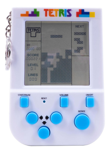 Tetris Keyring Handheld Arcade Game - Retro Mini Portable Ha
