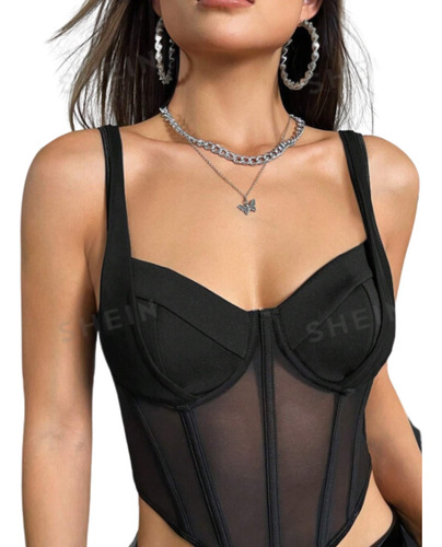 Corset Mujer Bustier Sexy Brillos Fiesta Muchos Modelos