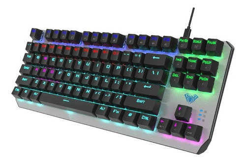 Teclado Gamer Mecânico Profissional Slin Swith Blue Pc Ps4