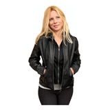 Campera Eco Cuero Mujer Rockera Moto Way Voo