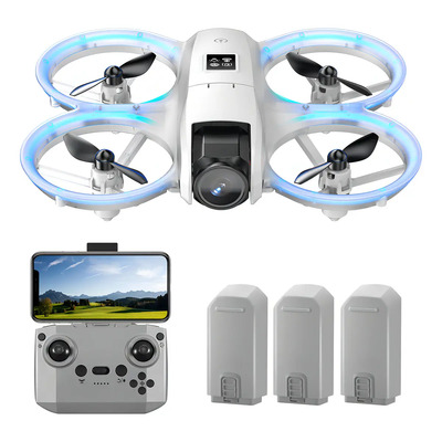 Mini Drone Con Camara 4k 3baterias I1pro Drone Protección Completa El Mejor Regalo Protección completa con luz LED FIJ-3 FIJ-I1PRO-3 | Meses sin interés