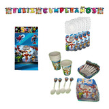 Kit Deco Completo Vasos+platos Heroes Marvel 12niños