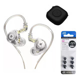 Audifonos Kz Edx Pro Clear No Mic + Estuche Kz Pro + Espumas