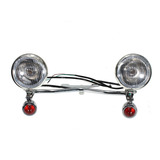 Kit Faros Auxiliares Chopper Custom Bobber Cromo Direccional