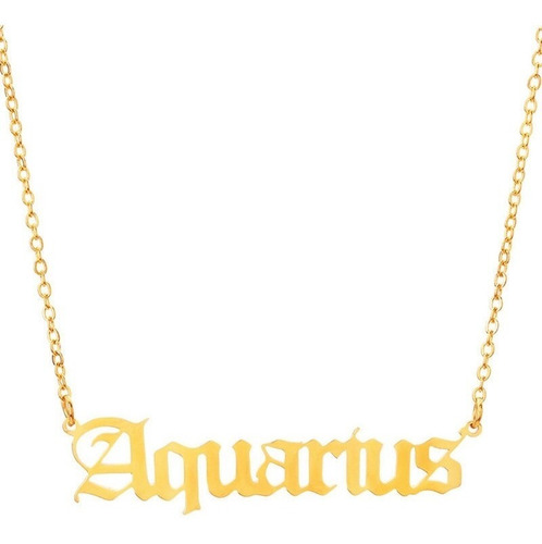 Collar Signos Zodiaco - Acero Geminis Libra Leo Virgo Tauro