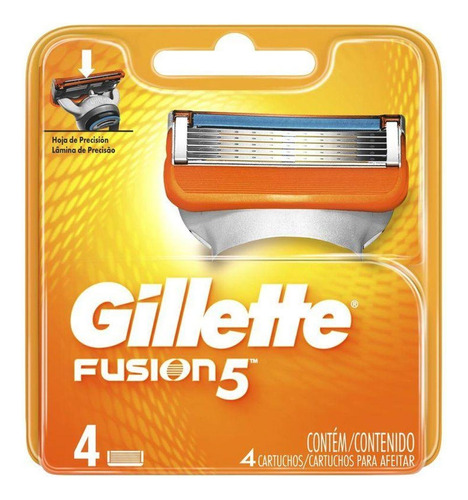 Carga Gillette Fusion 5 C/ 4 Unidades